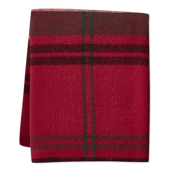 Classic Red Italian Lambswool Blanket Williams Sonoma