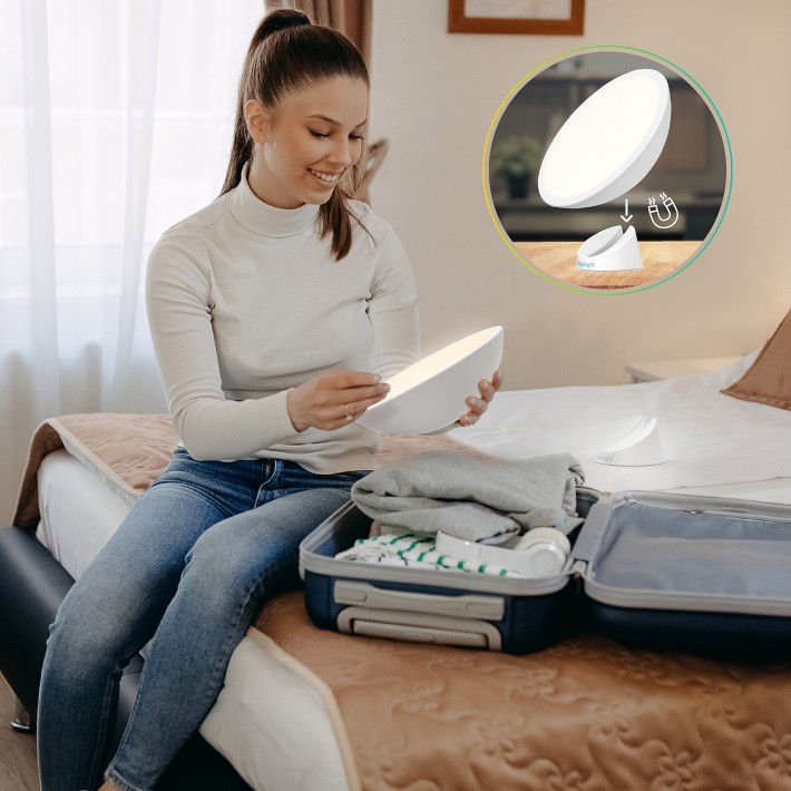 HappyLight Halo Cordless LED Light Therapy Lamp Williams Sonoma