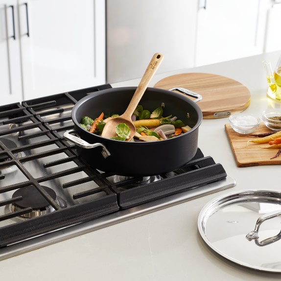 All-Clad NS1 Nonstick Induction Sauteuse with Wood Trivet & Spoon ...