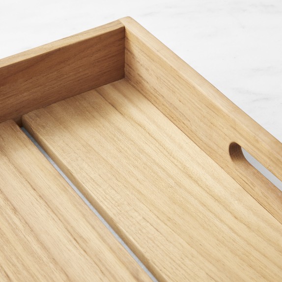 Larnaca Outdoor Teak Tray Williams Sonoma