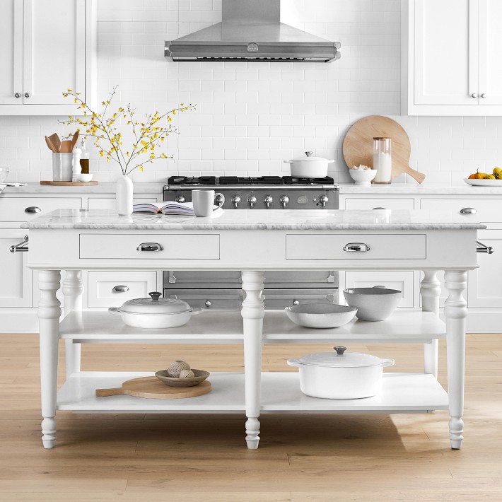 Larkspur MarbleTop Kitchen Island Williams Sonoma