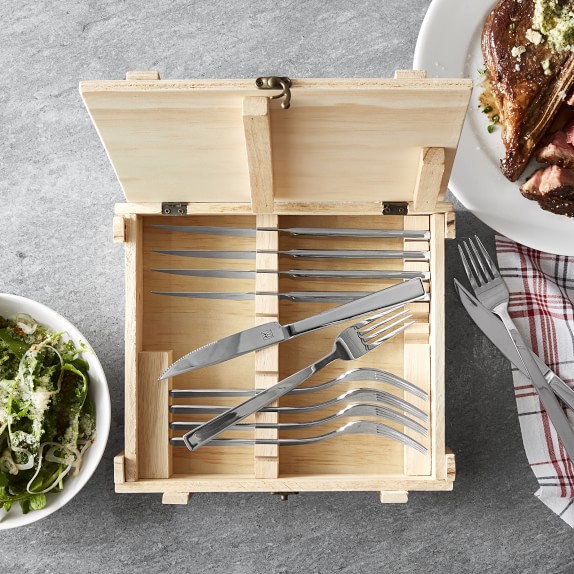 Zwilling StainlessSteel Dinner Steak Knives and Forks, Set of 12 Williams Sonoma