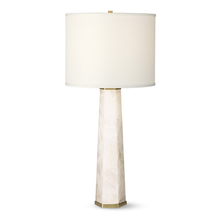 Tall Cut Stone White Quartz Table Lamp | Williams Sonoma