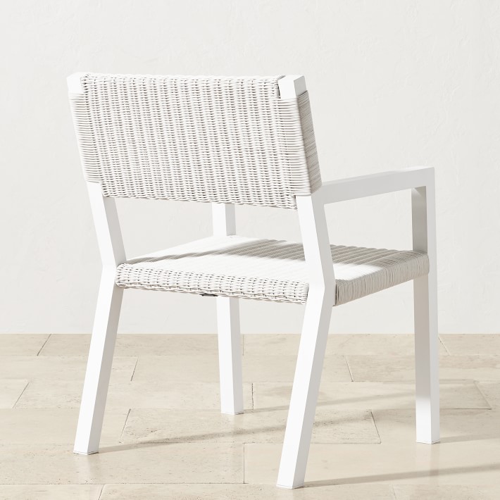 Larnaca Metal x AllWeather Weave Dining Armchair Patio Furniture