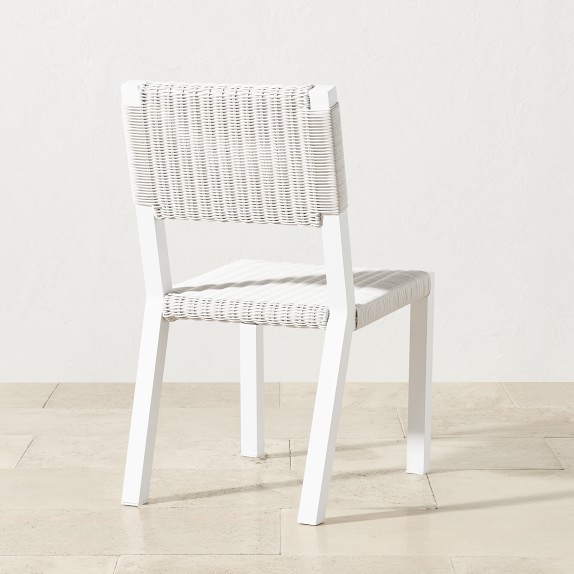 Larnaca Metal x AllWeather Weave Dining Side Chair Patio Furniture