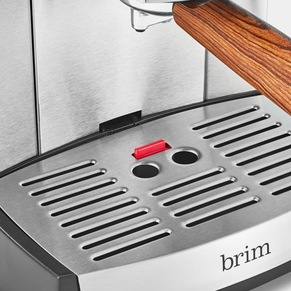 Brim 15 Bar Espresso Maker with Wood Handle Williams Sonoma