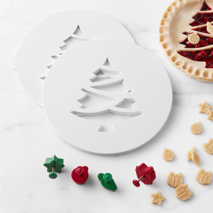 Williams Sonoma Holiday Christmas Tree Pie Decorating Kit, Set of 5