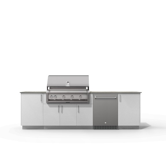 Urban Bonfire Outdoor Kitchen x Hestan 42” Grill and Fridge | Williams ...