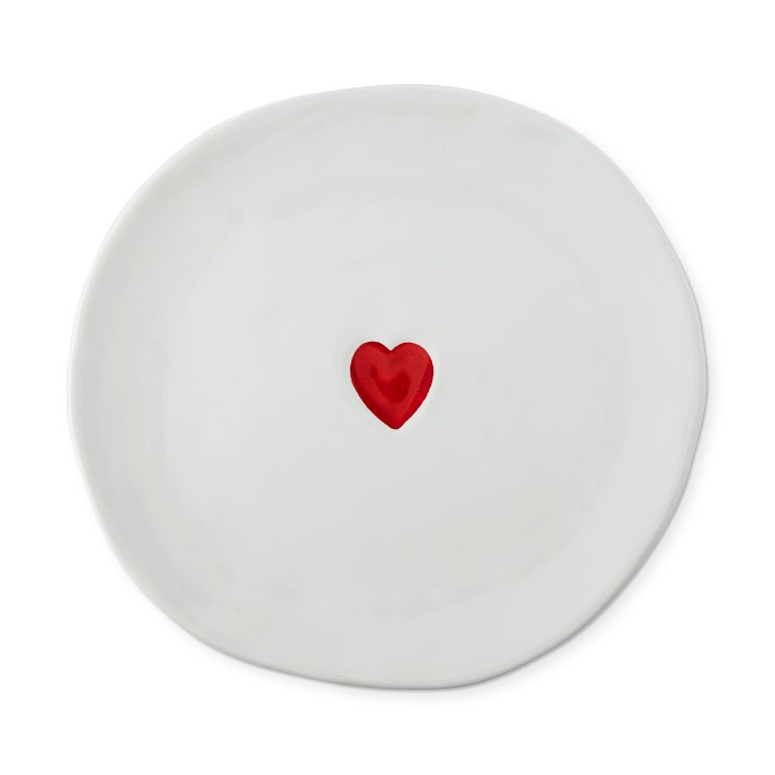 Red Hearts Valentine's Dinner Plate | Williams Sonoma