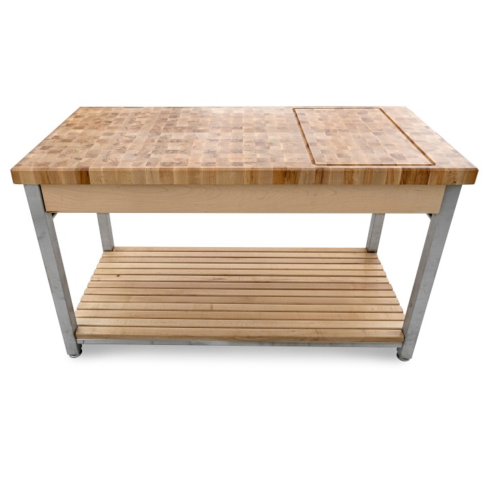 John Boos EndGrain Butcher Block Workbench 60" Williams Sonoma