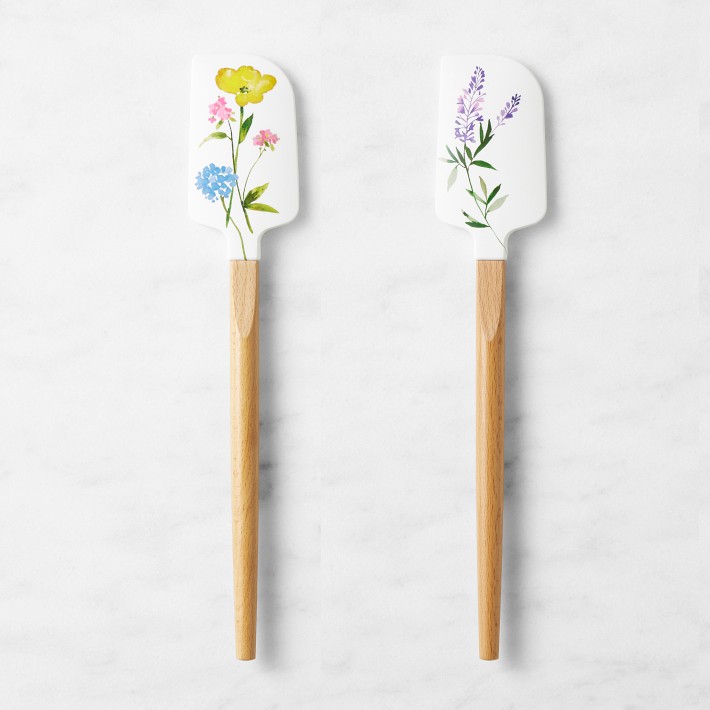 Williams Sonoma Pressed Flower FSC® Wood Spatulas Williams Sonoma