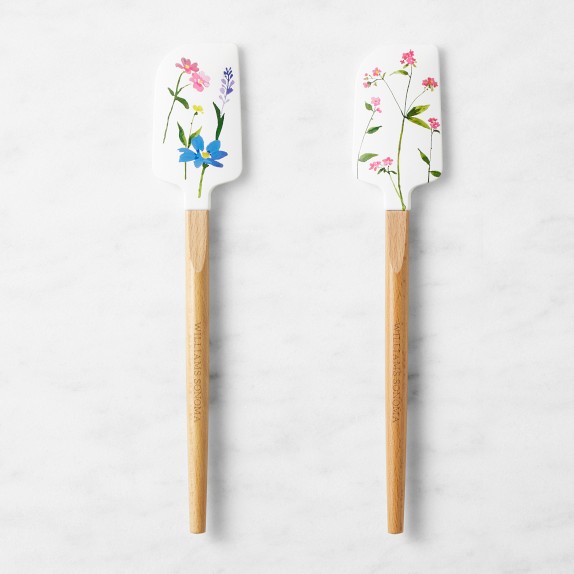 Williams Sonoma Pressed Flower FSC® Wood Spatulas Williams Sonoma