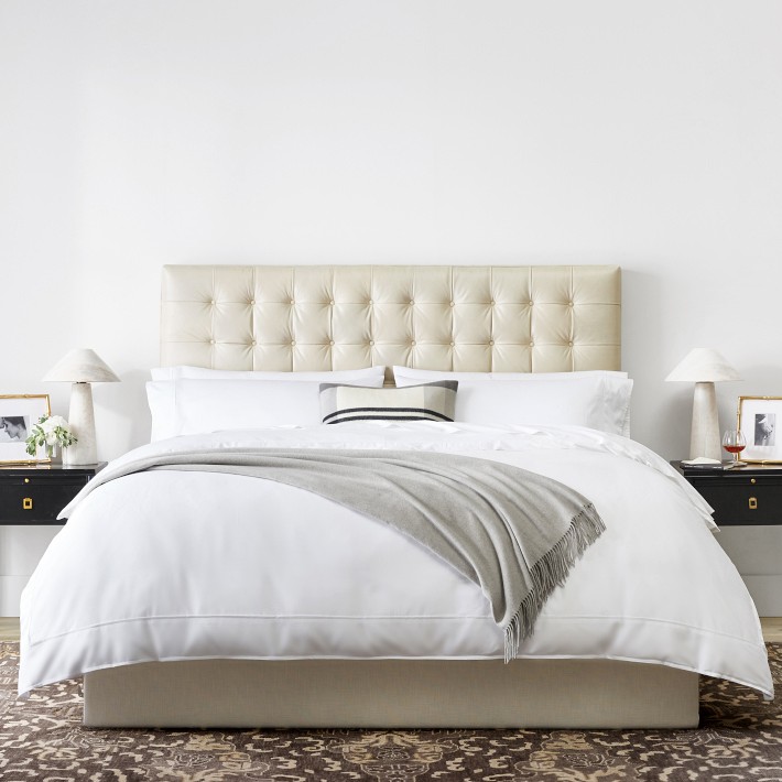 Fairfax Leather Bed & Headboard Williams Sonoma