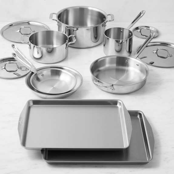 AllClad d3 Triply StainlessSteel Cookware and Bakeware 12Piece Set