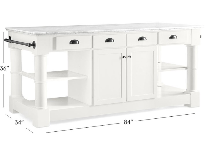 Barrelson Marble Top Kitchen Island Williams Sonoma
