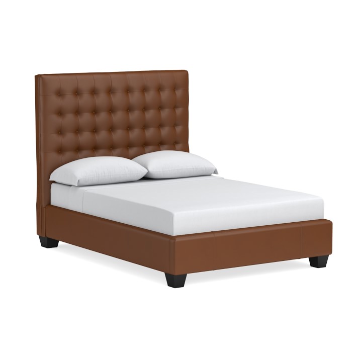 Fairfax Leather Bed & Headboard Williams Sonoma