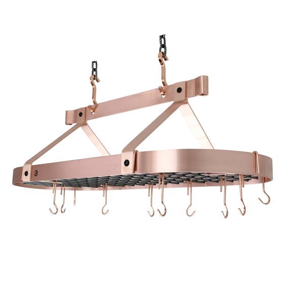 Enclume Copper Oval Pot Rack Williams Sonoma
