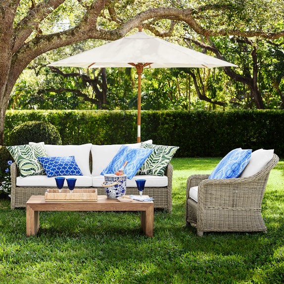 Larnaca Outdoor Teak Coffee Table Patio Furniture Williams Sonoma