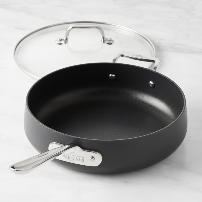AllClad HA1 Hard Anodized Nonstick Saute Pan with Lid, 4Qt