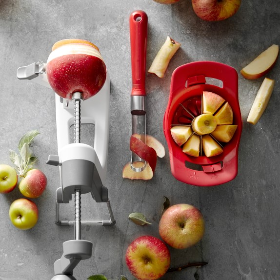 Williams Sonoma Prep Tools Adjustable Apple Slicer & Corer Red