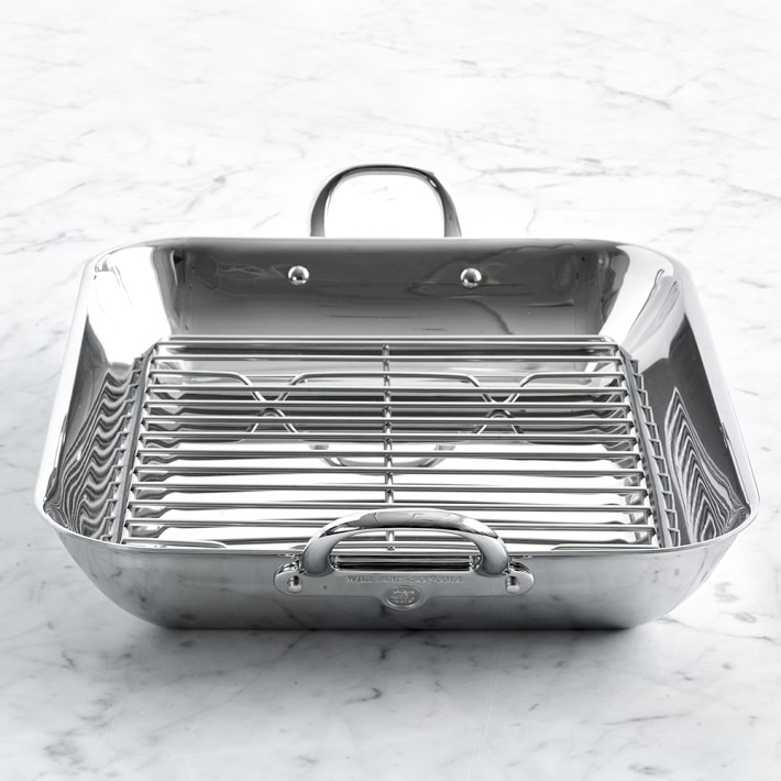 All-Clad Stainless Steel Extra Large Flared Roasting Pan with Rack