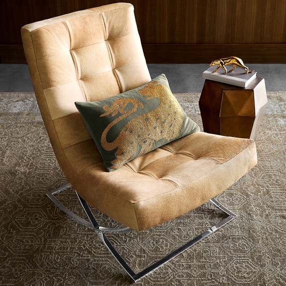 Sage Lion Zardozi Lumbar Pillow Williams Sonoma