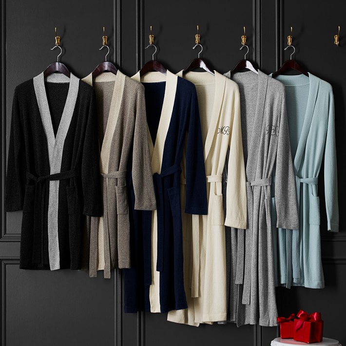 Ivory Chambers® Cashmere Bathrobe Williams Sonoma
