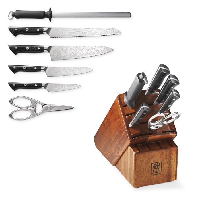 Zwilling Kanren 7-Piece Knife Set with Acacia Block | Williams Sonoma