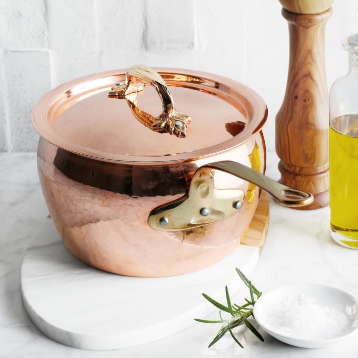 6 PCS URBN-CHEF Ceramic Copper Induction Cooking Pots Lid Saucepans  Cookware Set