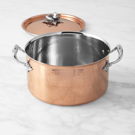Ruffoni Opus Cupra Hammered Copper Stock Pot with Pepper Knob, 8Qt. Williams Sonoma