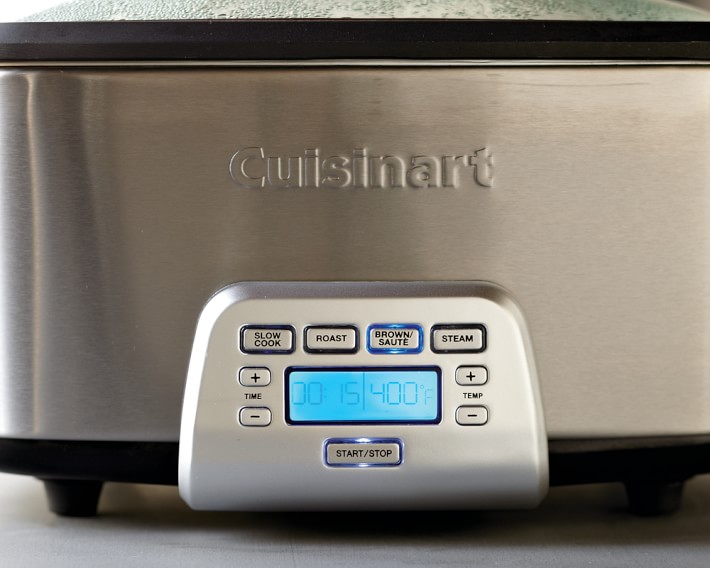 Cuisinart MSC-400 3-In-1 Cook Central 4-Quart Multi-Cooker: Slow Cooker,  Brown/Saute, Steamer, Silver