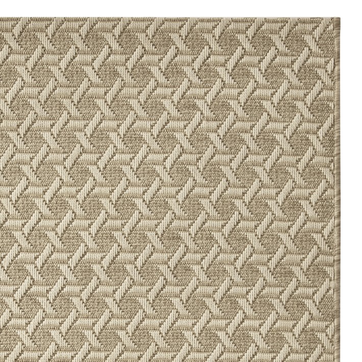 Faux Natural Textural Cane Outdoor Rug | Williams Sonoma