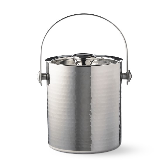 Hammered StainlessSteel Ice Bucket Williams Sonoma