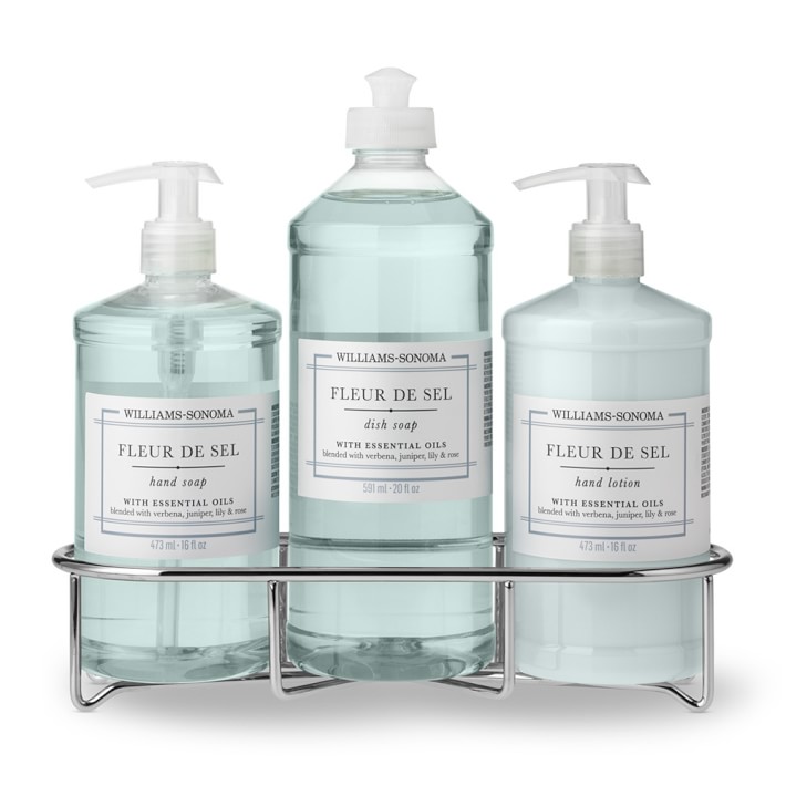 Williams Sonoma Fleur De Sel Hand Soap & Lotion Classic 4Piece Gift