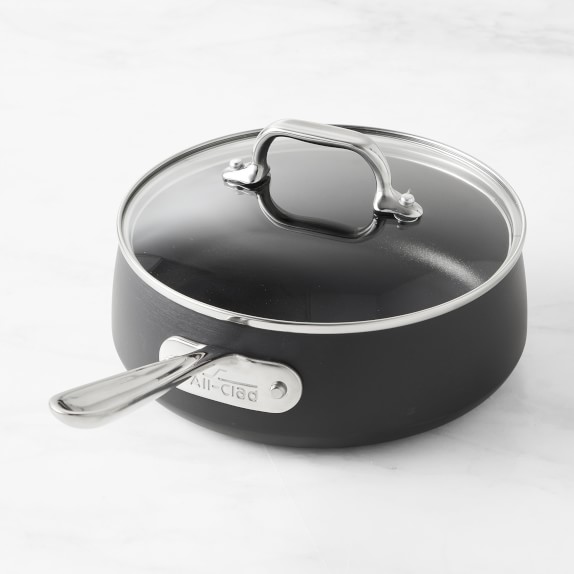 AllClad HA1 Hard Anodized Nonstick Saucepan with Lid Williams Sonoma