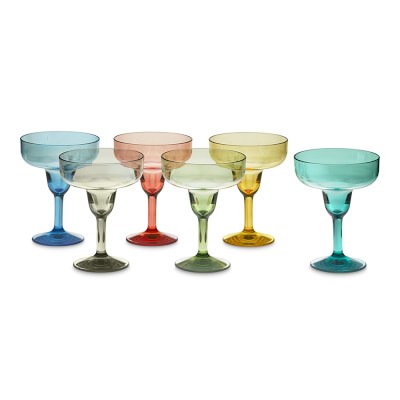 DuraClear® Tritan Outdoor Margarita Glasses, Multicoloured, Set of 6