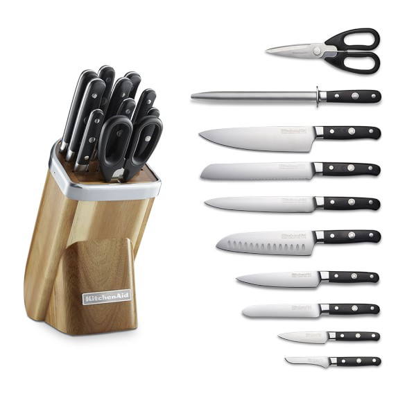 Acacia KitchenAid® Professional 11-Piece Knife Block Set | Williams Sonoma