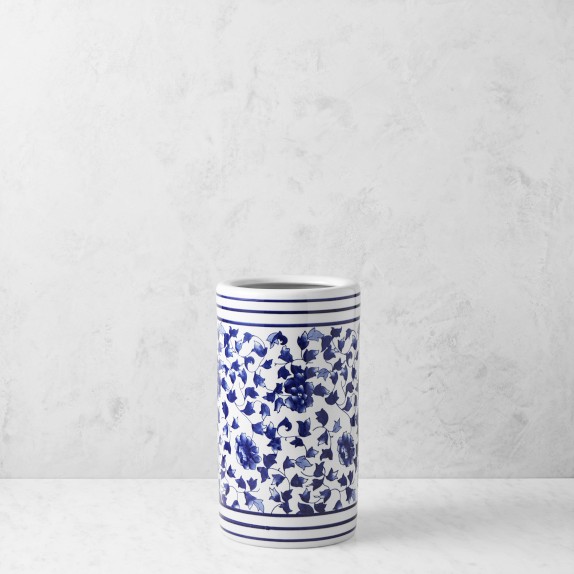 Blue & White Ceramic Umbrella Stand Williams Sonoma