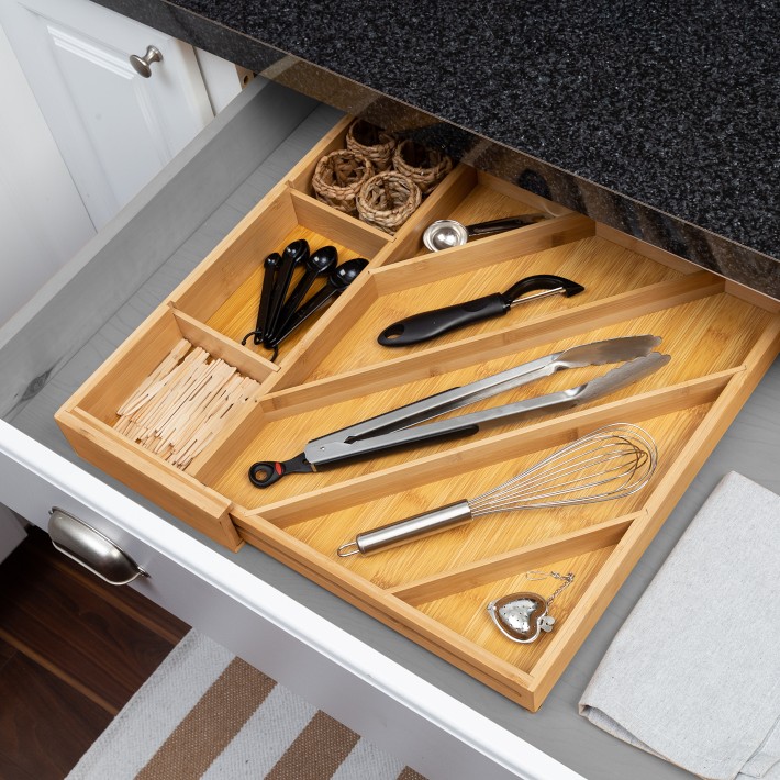 Bamboo Diagonal Drawer Organizer Williams Sonoma
