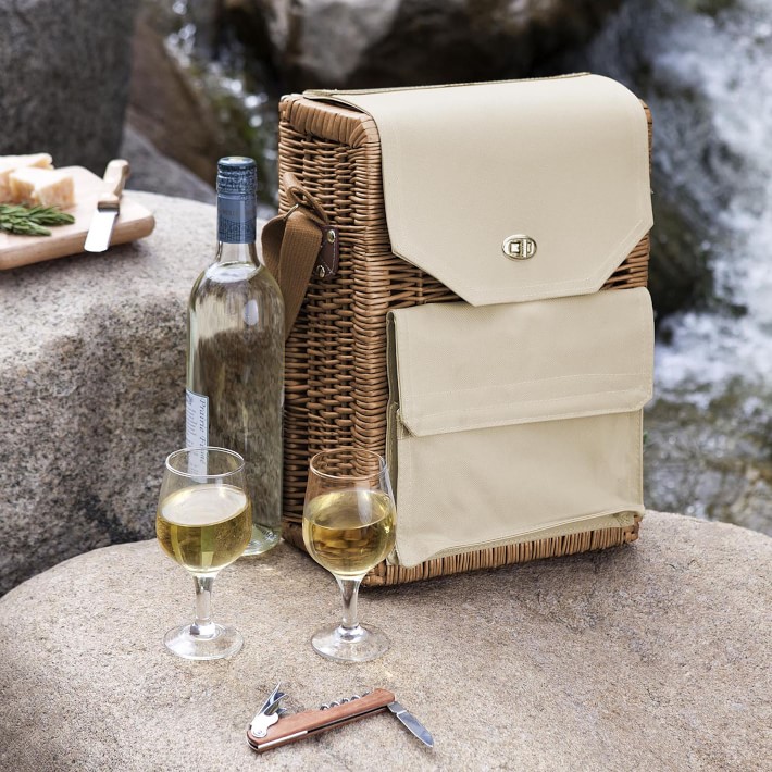 Corsica Wine & Cheese Picnic Basket Williams Sonoma
