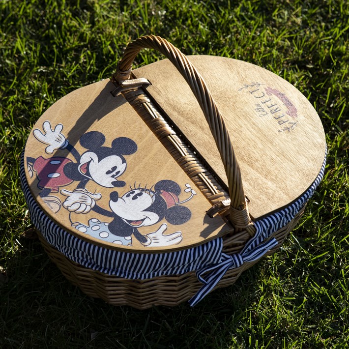 Mickey & Minnie Mouse Picnic Basket Williams Sonoma
