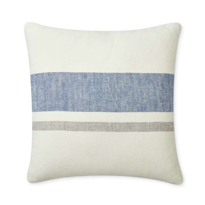 Linen Yarn Dyed Patterned Throw Pillow | Williams Sonoma