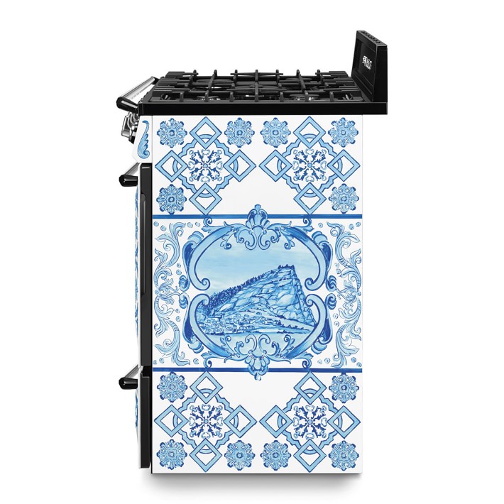 Smeg Fab 28 DolSmeg Fab 28 Dolce & Gabanna Maiolica Collection Range Stove 36" Williams Sonoma