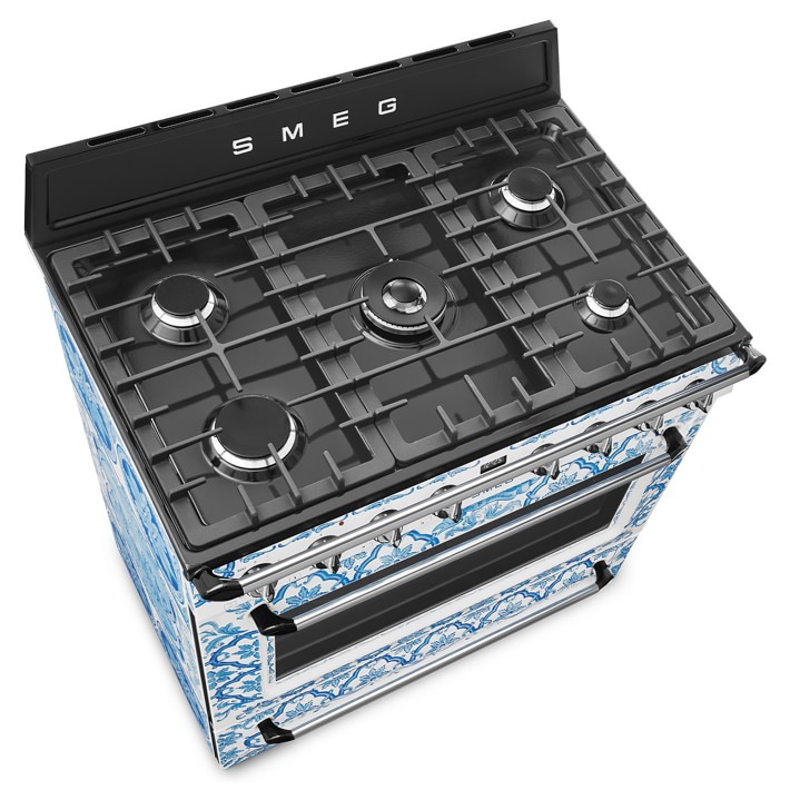 Smeg Fab 28 DolSmeg Fab 28 Dolce & Gabanna Maiolica Collection Range Stove 36" Williams Sonoma