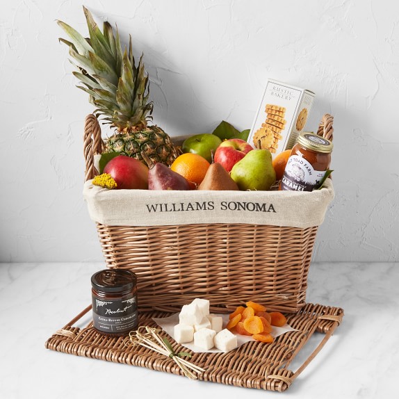 Williams Sonoma Fresh Fruit & Fondue Gift Basket Williams Sonoma