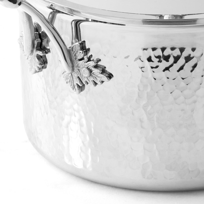 Ruffoni Opus Prima Hammered StainlessSteel Saucepan with Lovebirds