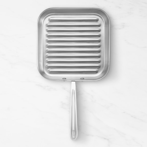 AllClad d5 StainlessSteel Square Grill Pan Williams Sonoma