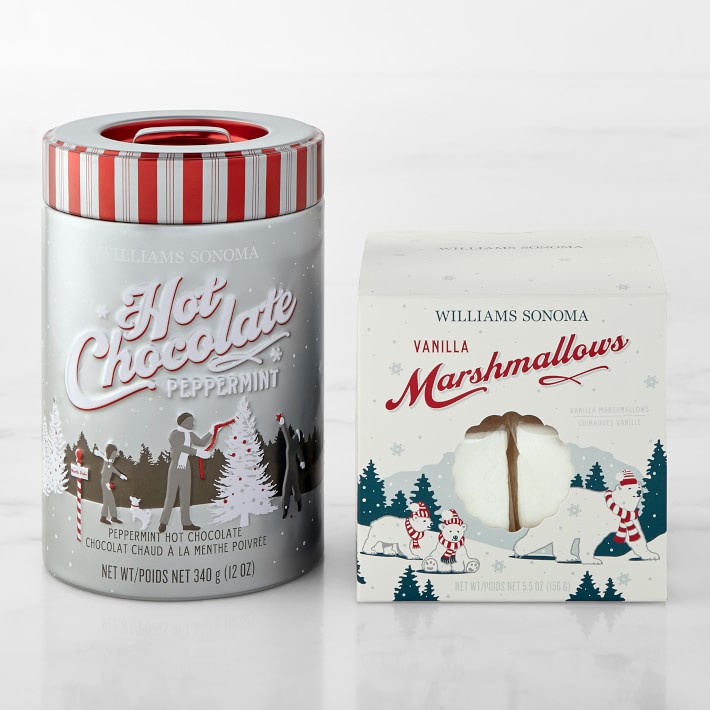Williams Sonoma Peppermint Hot Chocolate & Vanilla Marshamallow Set ...