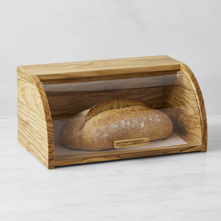 Williams Sonoma Bread Box, Olivewood Williams Sonoma