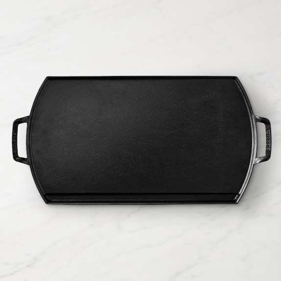 Lodge Blacklock Triple Seasoned Cast-Iron Double Burner Griddle, Williams  Sonoma